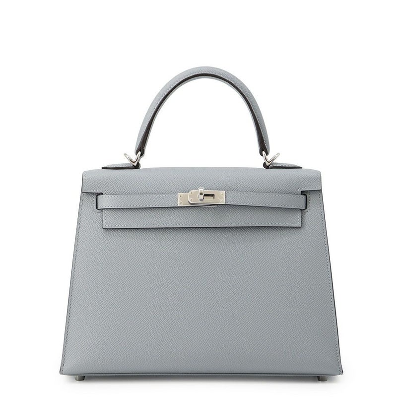 エルメス ハンドバッグ ケリー25 外縫い グリパンタン/シルバー金具 エプソン K刻印 2wayショルダー