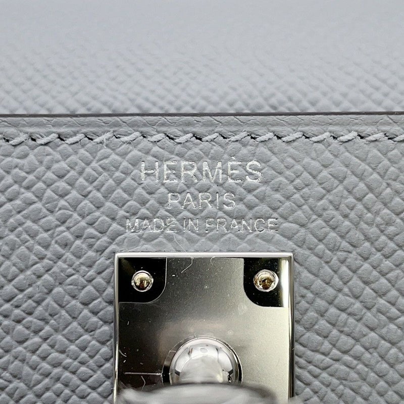 エルメス ハンドバッグ ケリー25 外縫い グリパンタン/シルバー金具 エプソン K刻印 2wayショルダー