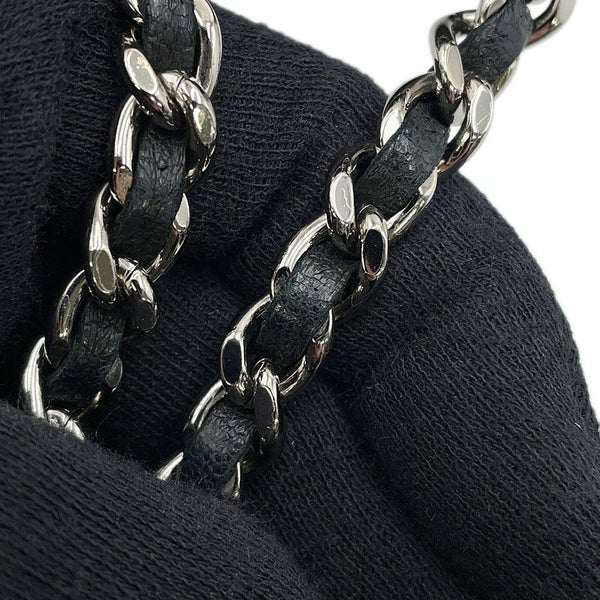 シャネル チェーンショルダーバッグ マトラッセ ココマーク マチポケット アコーディオン ラムスキン CHANEL 黒