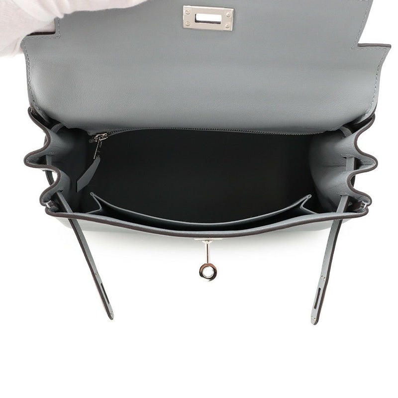 エルメス ハンドバッグ ケリー25 内縫い グリパンタン/シルバー金具 スイフト K刻印 2wayショルダー