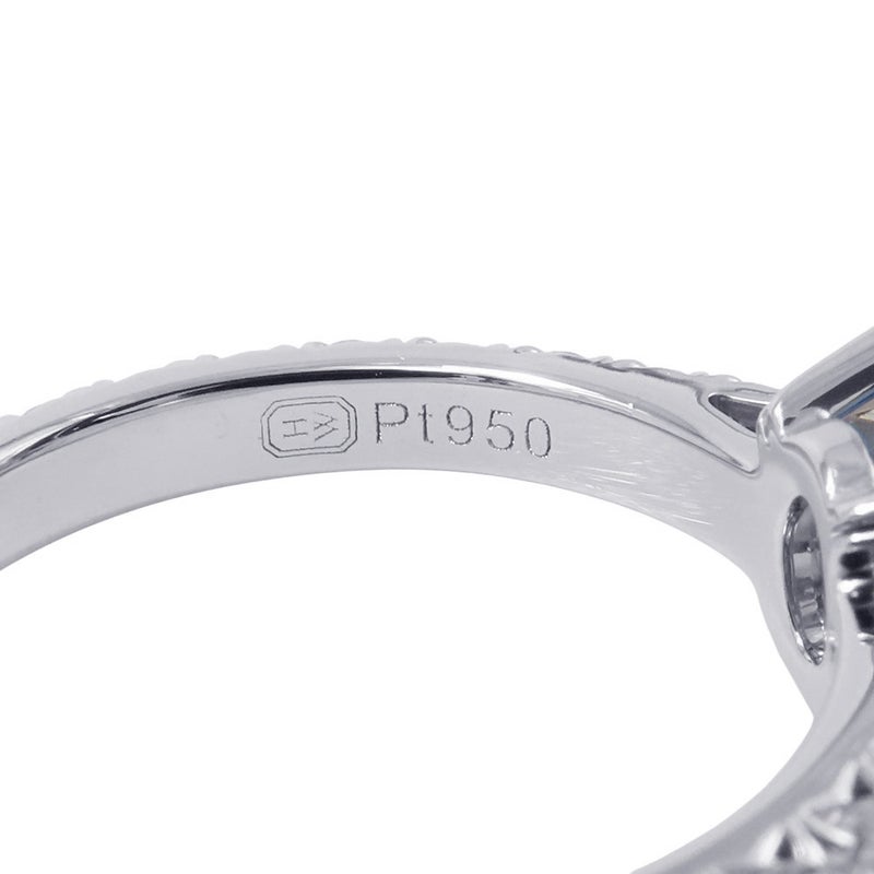 ハリーウィンストン リング オーバルシェイプ リング ダイヤ/サファイア 1.23ct Pt950プラチナ サイズ約7号 鑑別書付き RGSPOV010BRL