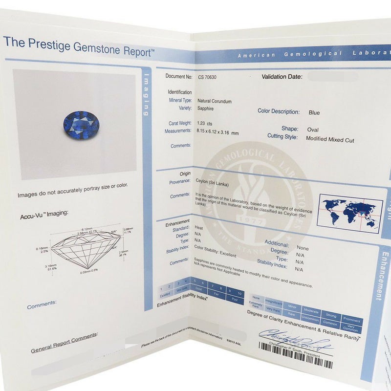 ハリーウィンストン リング オーバルシェイプ リング ダイヤ/サファイア 1.23ct Pt950プラチナ サイズ約7号 鑑別書付き RGSPOV010BRL