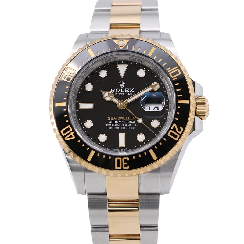 ロレックス シードゥエラー コンビ SS/K18イエローゴールド ランダムシリアル ルーレット 126603 ROLEX 腕時計 黒文字盤