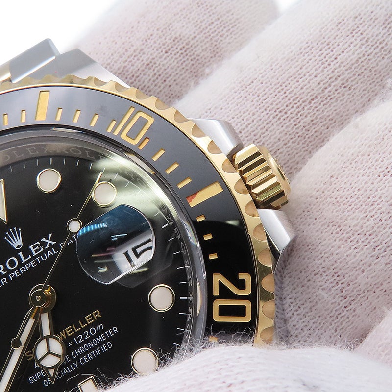 ロレックス シードゥエラー コンビ SS/K18イエローゴールド ランダムシリアル ルーレット 126603 ROLEX 腕時計 黒文字盤