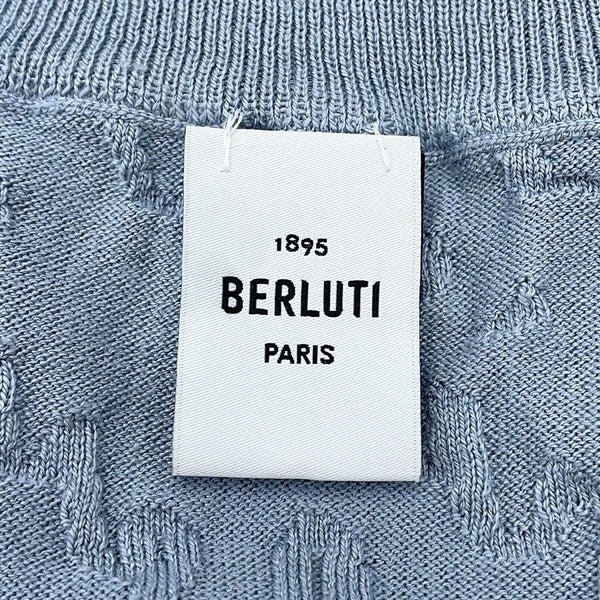 ベルルッティ セーター ダイアゴナル スクリット セーター シルク コットン メンズサイズL Berluti トップス