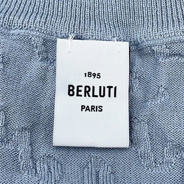 ベルルッティ セーター ダイアゴナル スクリット セーター シルク コットン メンズサイズL Berluti トップス