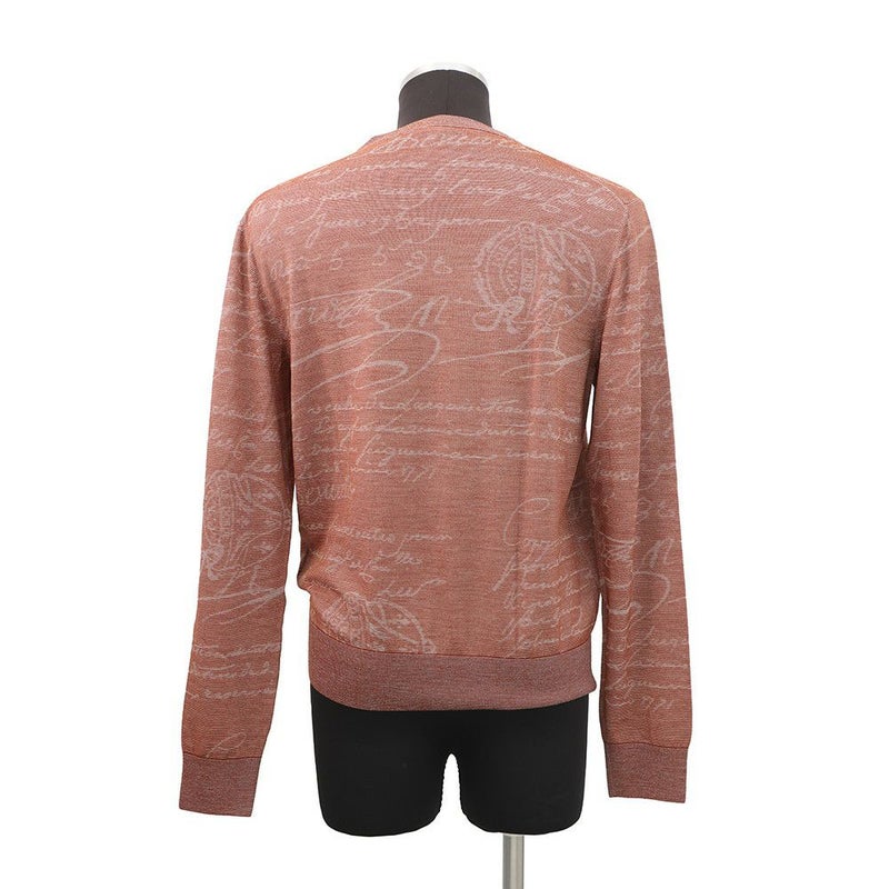 ベルルッティ セーター ライト スクリットパターン 長袖クルーネック ウール メンズサイズM Berluti トップス