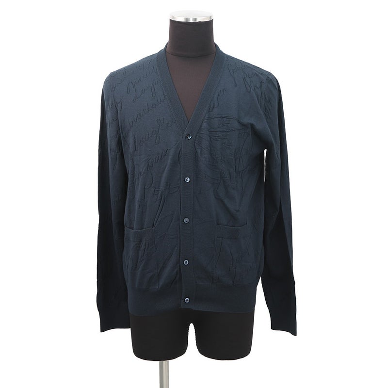 ベルルッティ カーディガン スクリット ジャカード シルク コットン メンズサイズM R27KCL81 Berluti トップス