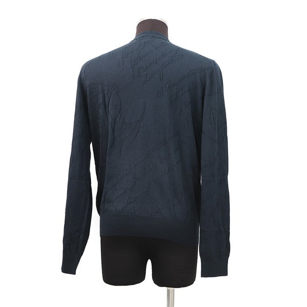 ベルルッティ カーディガン スクリット ジャカード シルク コットン メンズサイズM R27KCL81 Berluti トップス
