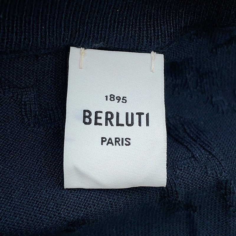 ベルルッティ カーディガン スクリット ジャカード シルク コットン メンズサイズM R27KCL81 Berluti トップス