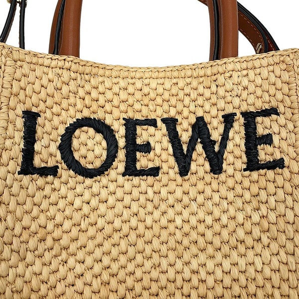 ロエベ ハンドバッグ ロゴ スタンダード A5トート ラフィア A563S30X05 LOEWE かごバッグ 2way