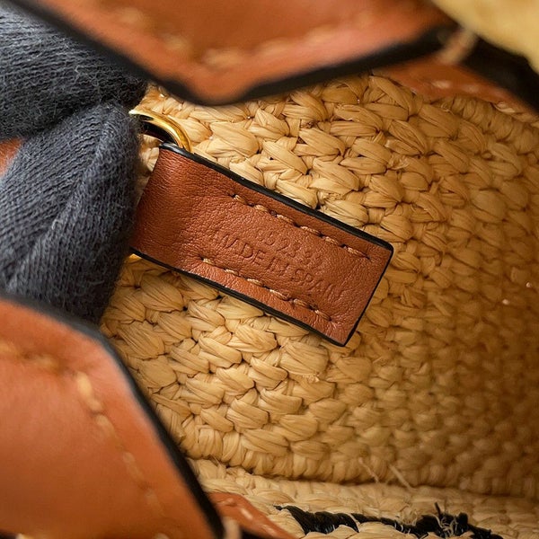 ロエベ ハンドバッグ ロゴ スタンダード A5トート ラフィア A563S30X05 LOEWE かごバッグ 2way