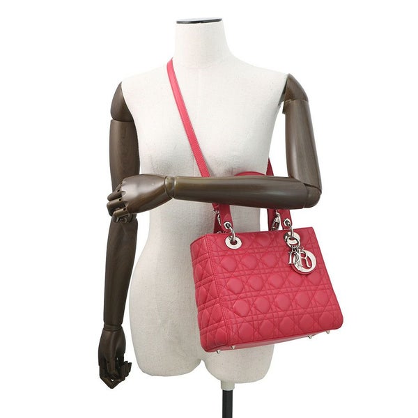 クリスチャン・ディオール ハンドバッグ レディディオール カナージュ ミディアム レザー Christian Dior 2way