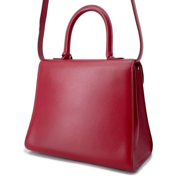 デルヴォー ハンドバッグ ブリヨンMM ボックスカーフレザー A0060BOX53LDPCN Delvaux 2way レッド