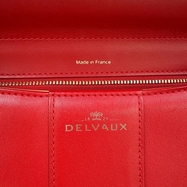 デルヴォー ハンドバッグ ブリヨンMM ボックスカーフレザー A0060BOX53LDPCN Delvaux 2way レッド