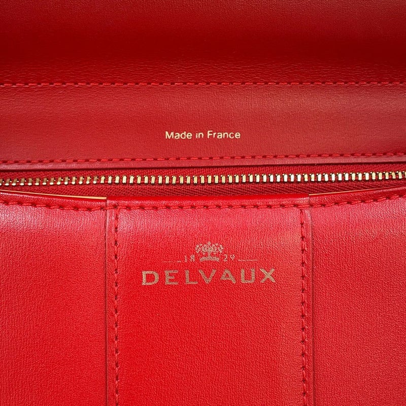 デルヴォー ハンドバッグ ブリヨンMM ボックスカーフレザー A0060BOX53LDPCN Delvaux 2way レッド
