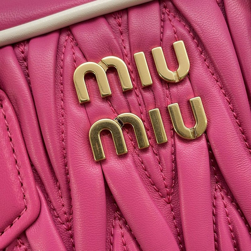 ミュウミュウ ハンドバッグ アルカディ マテラッセ レギュラー レザー 5BB142 MIUMIU 2wayショルダー