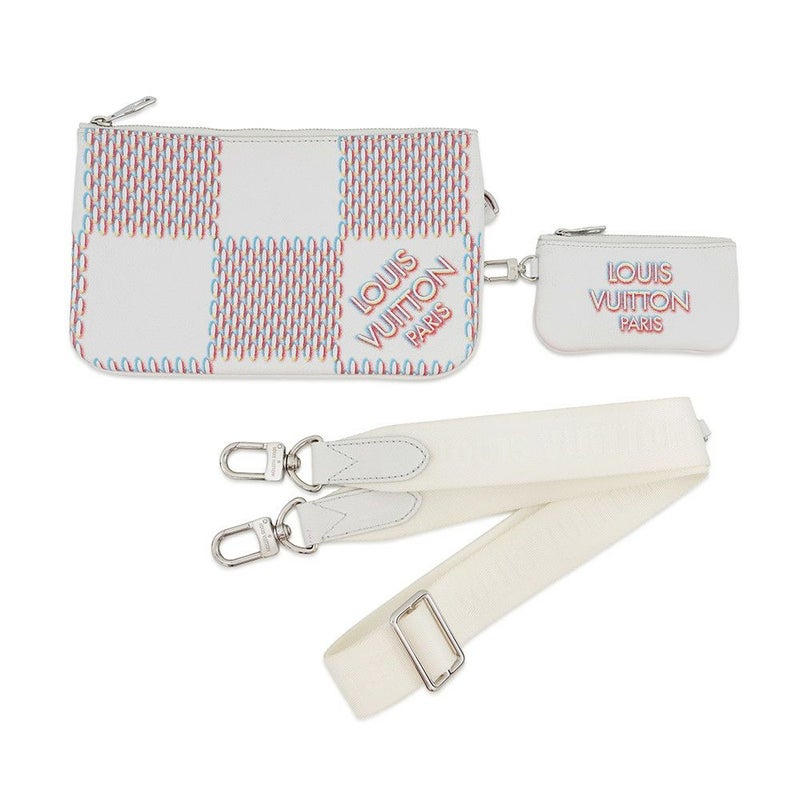 ルイヴィトン ショルダーバッグ ダミエ・ジャイアントスプレー トリオ・メッセンジャー M20665 LOUIS VUITTON 白