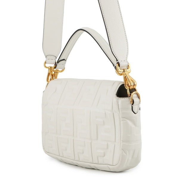 フェンディ ハンドバッグ バゲット レザー 8BR600 FENDI ワンショルダー 白