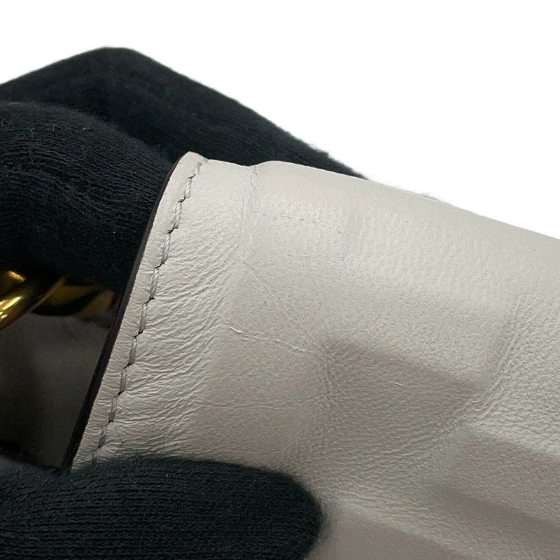 フェンディ ハンドバッグ バゲット レザー 8BR600 FENDI ワンショルダー 白