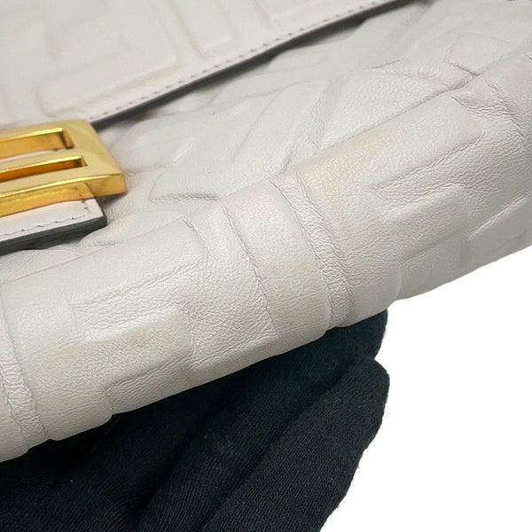 フェンディ ハンドバッグ バゲット レザー 8BR600 FENDI ワンショルダー 白