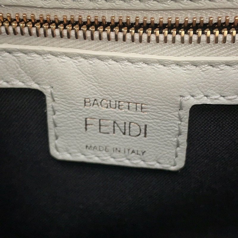 フェンディ ハンドバッグ バゲット レザー 8BR600 FENDI ワンショルダー 白