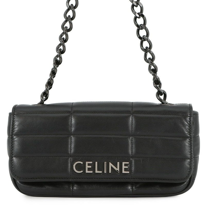 セリーヌ チェーンショルダーバッグ モノクローム 112333 CELINE 黒 ワンショルダー