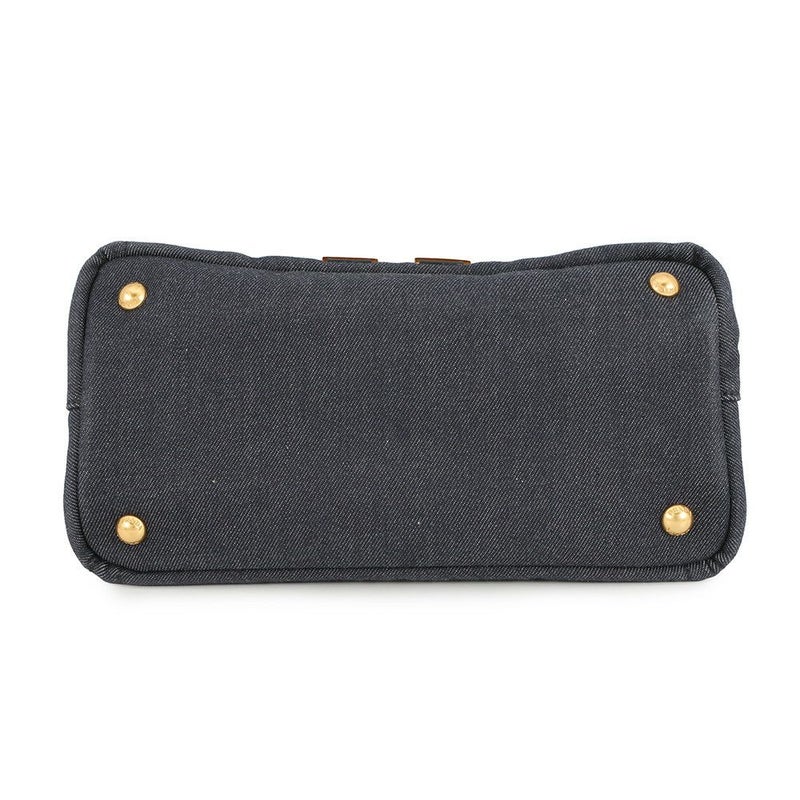 プラダ トートバッグ カナパ CANAPA ロボット デニム 1BG439 PRADA 2way