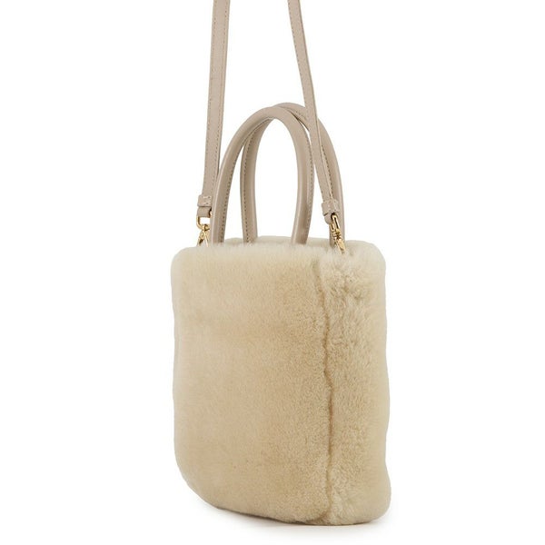 プラダ ハンドバッグ シープファー 1BA392 PRADA 2way