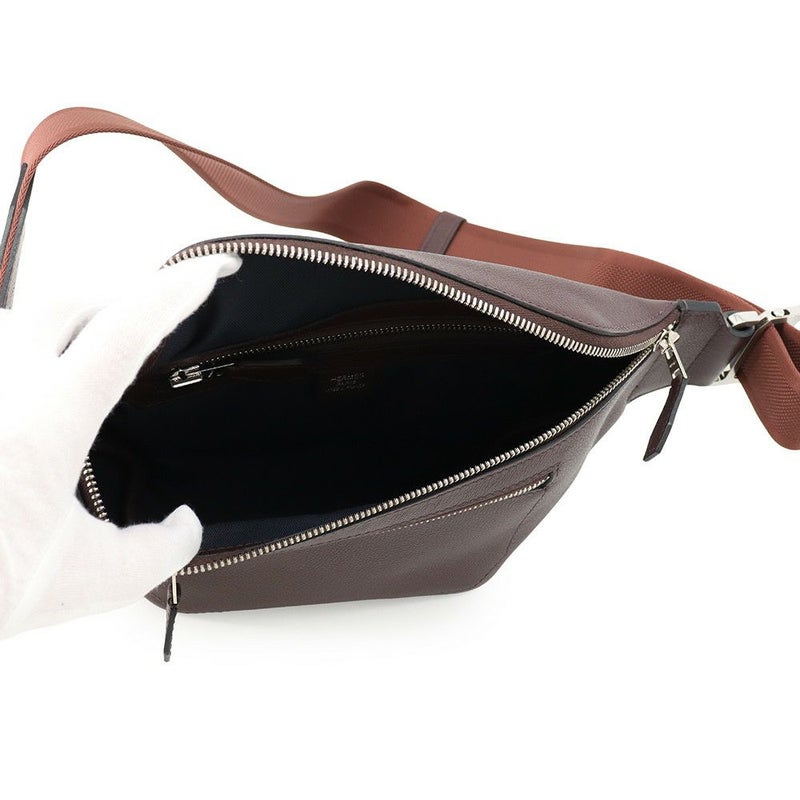 エルメス ボディバッグ シティスライドクロスPM プルーン/シルバー金具 エバーカラー Z刻印 メンズ