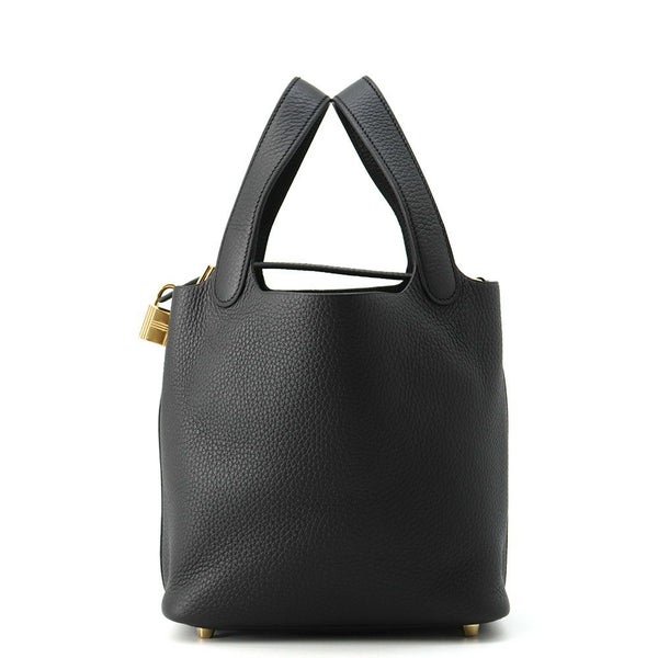 エルメス ハンドバッグ ピコタンロックPM ブラック/ゴールド金具 トリヨンクレマンス W刻印 黒