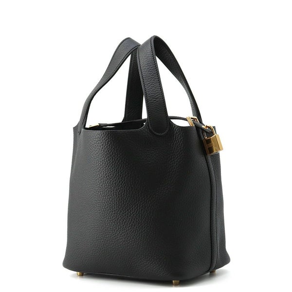 エルメス ハンドバッグ ピコタンロックPM ブラック/ゴールド金具 トリヨンクレマンス W刻印 黒