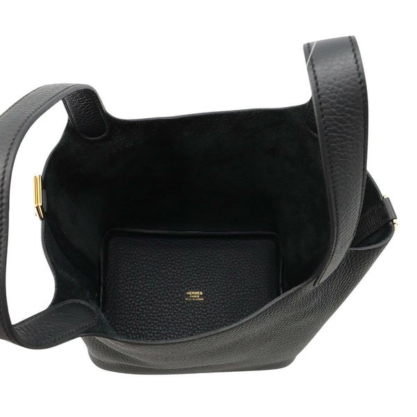 エルメス ハンドバッグ ピコタンロックPM ブラック/ゴールド金具 トリヨンクレマンス W刻印 黒