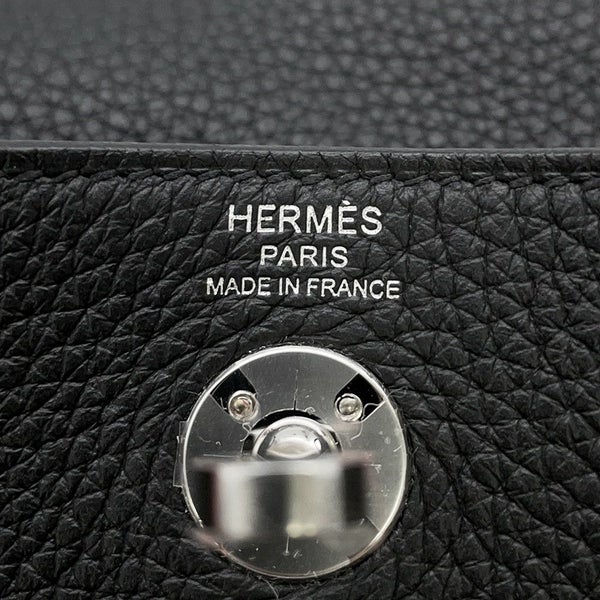 エルメス ハンドバッグ リンディ ミニ ブラック/シルバー金具 トリヨンクレマンス K刻印 HERMES バッグ 2wayショルダーバッグ