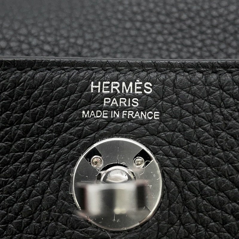 エルメス ハンドバッグ リンディ ミニ ブラック/シルバー金具 トリヨンクレマンス K刻印 HERMES バッグ 2wayショルダーバッグ