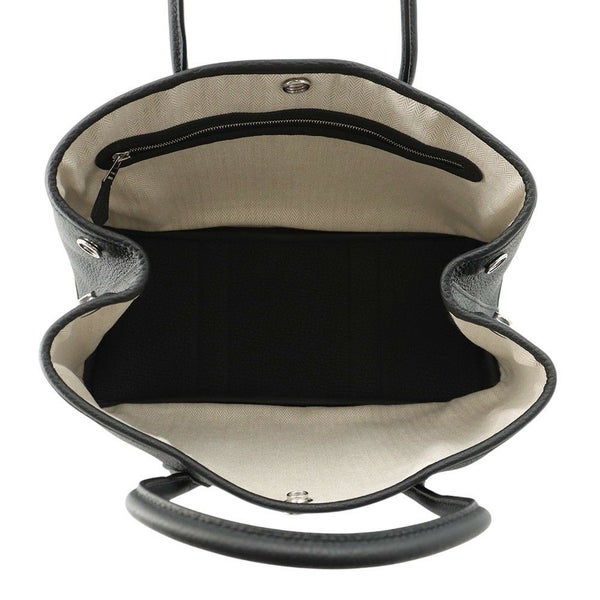 エルメス トートバッグ ガーデンパーティTPM ブラック/シルバー金具 ネゴンダ K刻印 黒