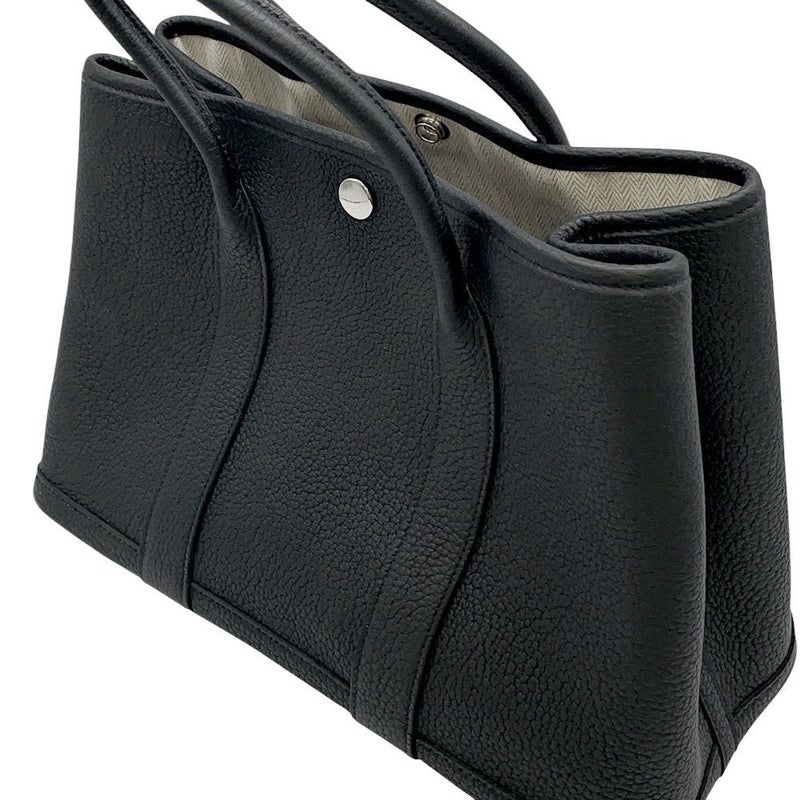 エルメス トートバッグ ガーデンパーティTPM ブラック/シルバー金具 ネゴンダ K刻印 黒