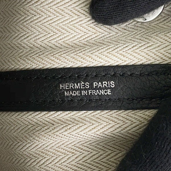 エルメス トートバッグ ガーデンパーティTPM ブラック/シルバー金具 ネゴンダ K刻印 黒