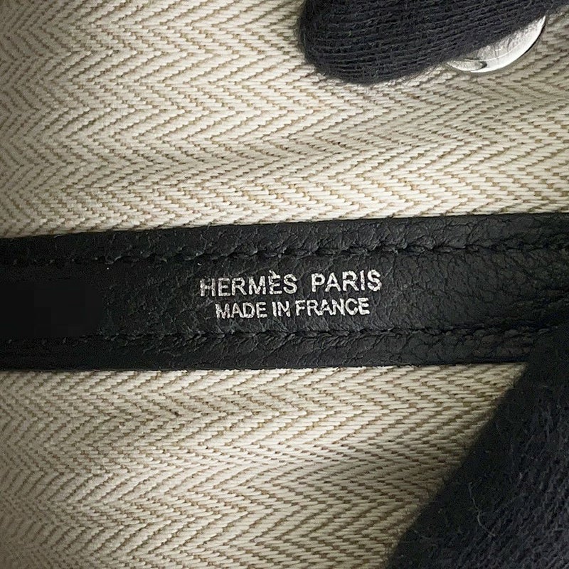 エルメス トートバッグ ガーデンパーティTPM ブラック/シルバー金具 ネゴンダ K刻印 黒