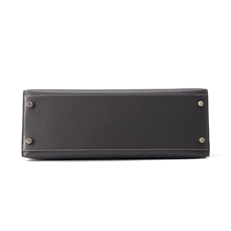 エルメス ハンドバッグ ケリー32 外縫い グラファイト/シルバー金具 クシュベル □G刻印 2wayショルダー