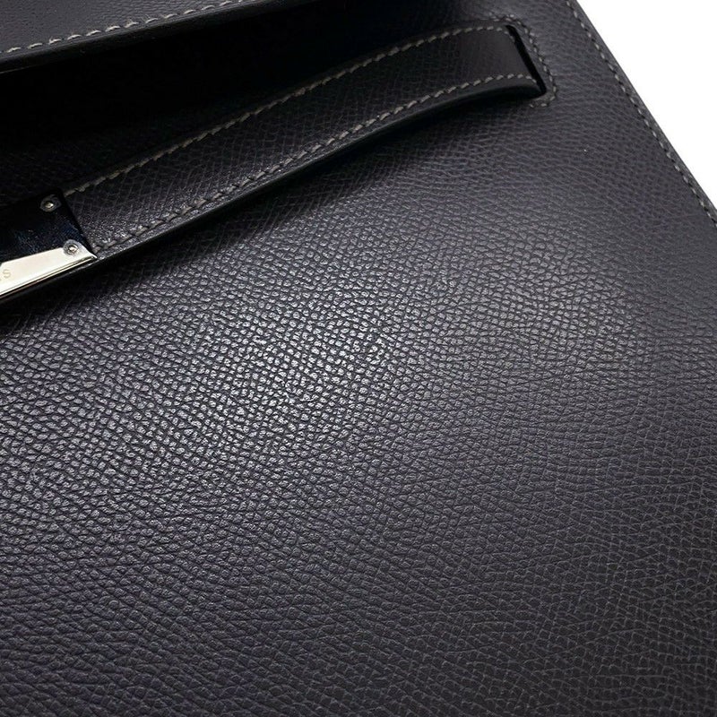 エルメス ハンドバッグ ケリー32 外縫い グラファイト/シルバー金具 クシュベル □G刻印 2wayショルダー