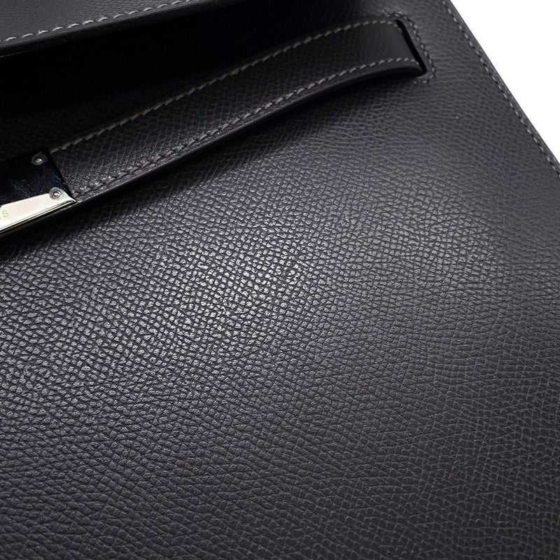 エルメス ハンドバッグ ケリー32 外縫い グラファイト/シルバー金具 クシュベル □G刻印 2wayショルダー