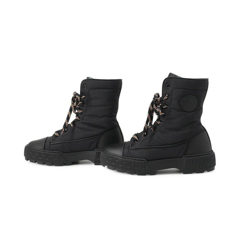 エルメス ショートブーツ フレッシュ ナイロン/レザー レディースサイズ36 1/2 HERMES 靴 黒