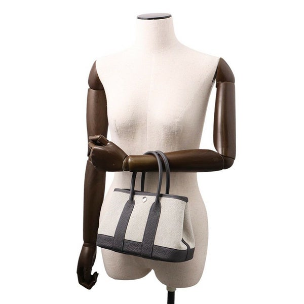 エルメス ネオ・ガーデン 23 ガーデンパーティ アルドワーズ/エクリュ/シルバー金具 トワルアッシュヴァイキング/ネゴンダ K刻印