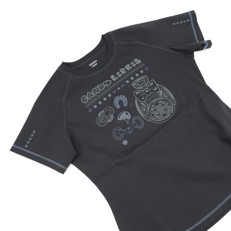 エルメス Ｔシャツ カルトゥッシュ Candy Libris マイクロTシャツ レディースサイズ38 HERMES トップス