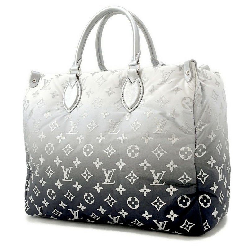 ルイヴィトン トートバッグ モノグラム・ナイロン LV SKI オンザゴーMM M11847 2way 白 ホワイト 黒 ブラック