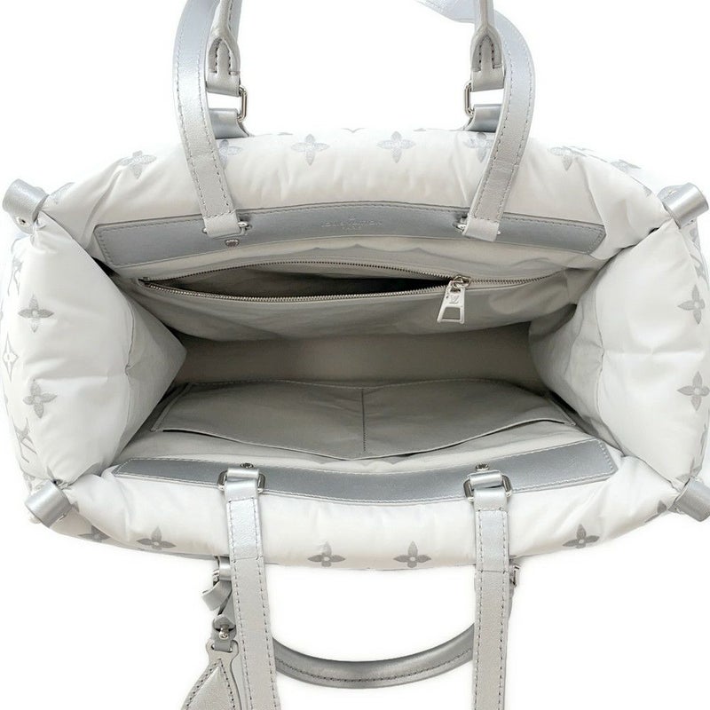 ルイヴィトン トートバッグ モノグラム・ナイロン LV SKI オンザゴーMM M11847 2way 白 ホワイト 黒 ブラック