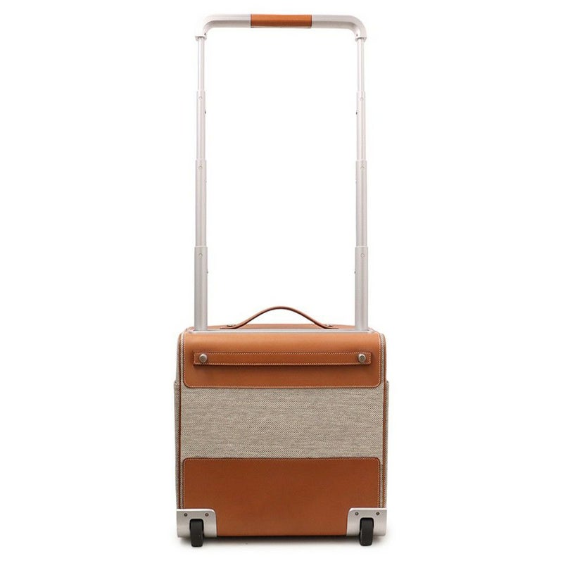 エルメス キャリーケース カレーシュ エクスプレス キャビン エクリュ/フォーブ/マットシルバー金具 トワル/バレニア □Q刻印