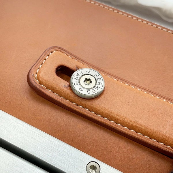 エルメス キャリーケース カレーシュ エクスプレス キャビン エクリュ/フォーブ/マットシルバー金具 トワル/バレニア □Q刻印