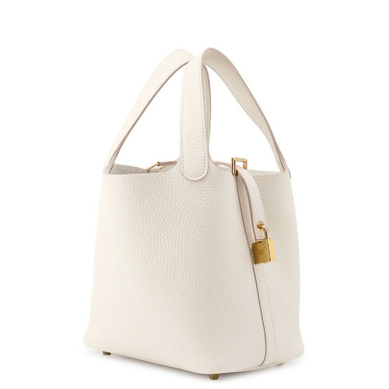 エルメス ハンドバッグ ピコタンロックPM ベトン/ゴールド金具 トリヨンクレマンス W刻印